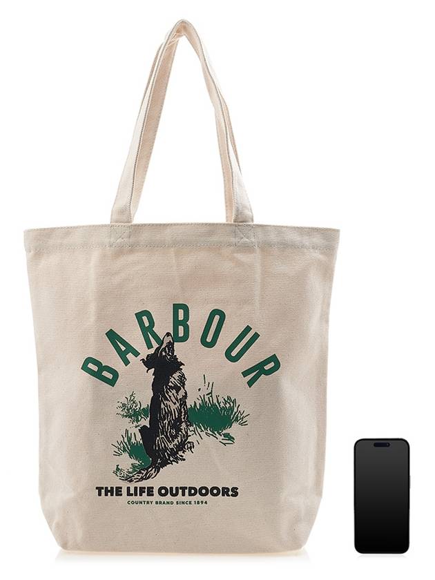 Print Canvas Tote Bag Ivory - BARBOUR - BALAAN 11