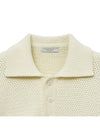 Overfit Heavy Knit Polo Shirt Ivory - NOIRER - BALAAN 5