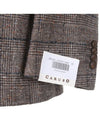 JR232K Wool Silk Check Blazer - CARUSO - BALAAN 6