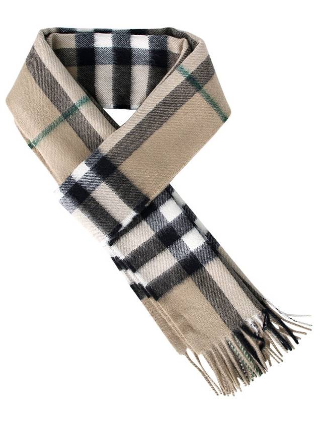 Check Cashmere Scarf Beige - BURBERRY - BALAAN 3