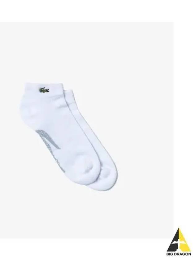 Men Jersey Boucl Tennis Sports Socks White - LACOSTE - BALAAN 1