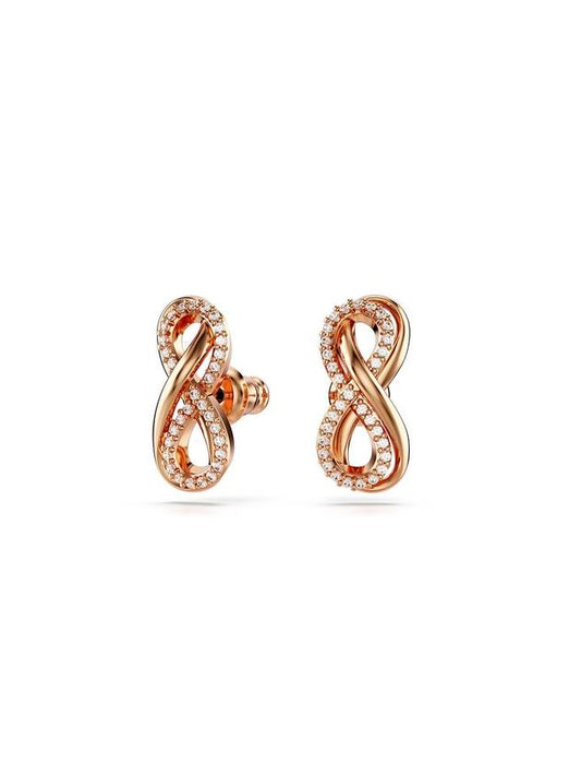 Hyperbola infinity stud earrings rose gold - SWAROVSKI - BALAAN 1