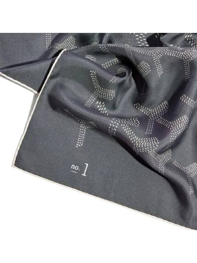 24SS NO1 Chevron Pattern Silk Scarf Gray - GOYARD - BALAAN 2