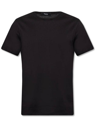 Precise Luxe Cotton Jersey Short Sleeve T-Shirt Black - THEORY - BALAAN 2