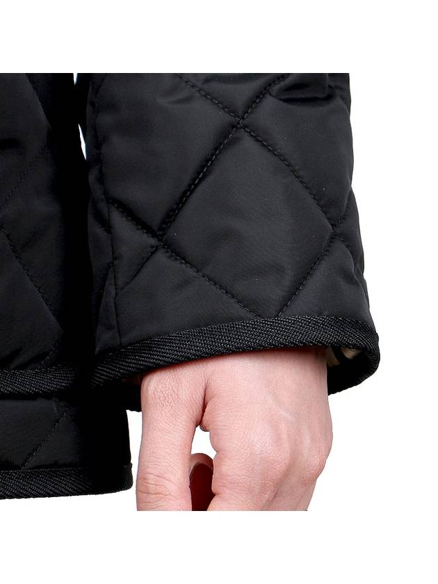 Diamond Quilted Nylon Jacket Black - BURBERRY - BALAAN 10