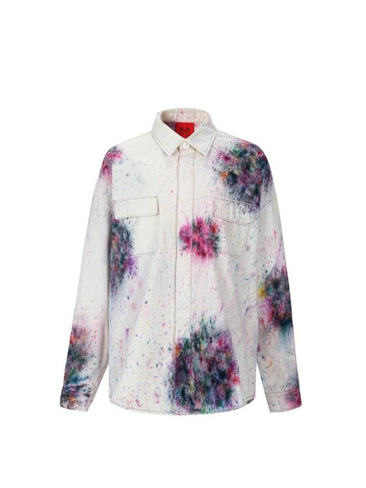 Oversized Hand Spray Dyed Cotton Jacket - CONECTX - BALAAN 2