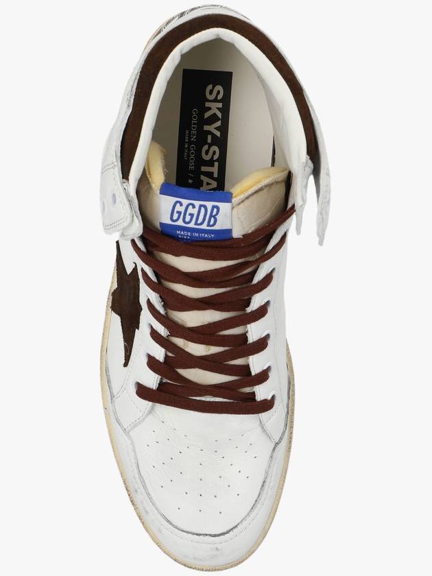 Sky Star Nappa Leather High Top Sneakers White - GOLDEN GOOSE - BALAAN 8