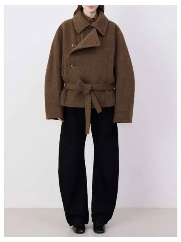 Women s Shorts Asymmetrical Bathrobe Coat Jacket Brown Domestic Product GM0024081377946 - LEMAIRE - BALAAN 1