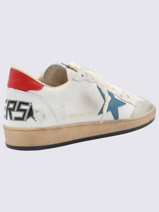 Ballstar Red Tab Mesh Low Top Sneakers White - GOLDEN GOOSE - BALAAN 3