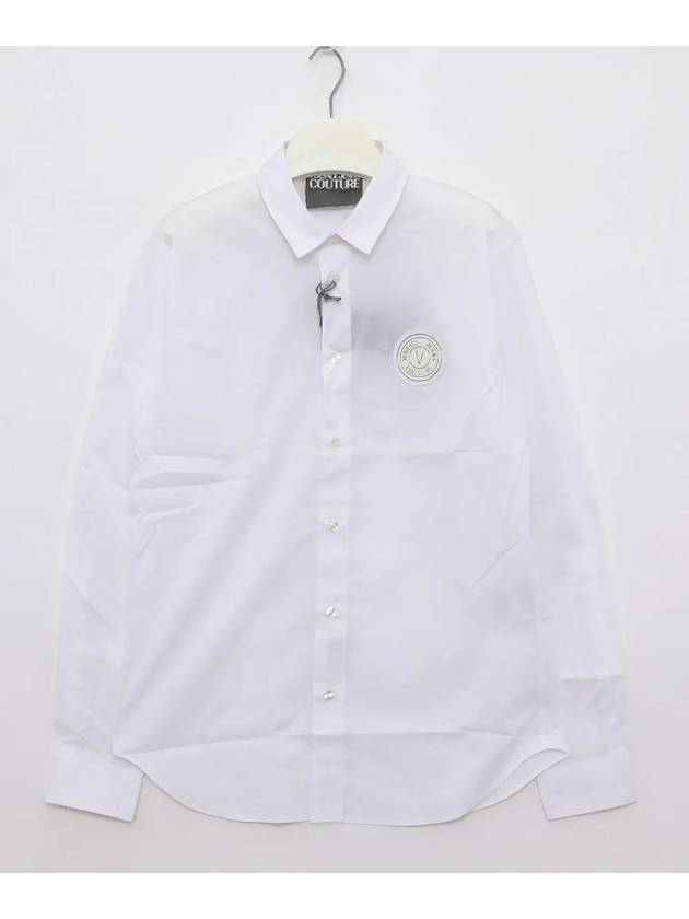 Men's V Emblem Long Sleeve Shirt White - VERSACE - BALAAN 2