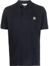 Men's Logo Patch Polo Shirt Navy - STONE ISLAND - BALAAN 2