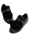 Fur Panel Low-Top Sneakers Black - MONCLER - BALAAN 4