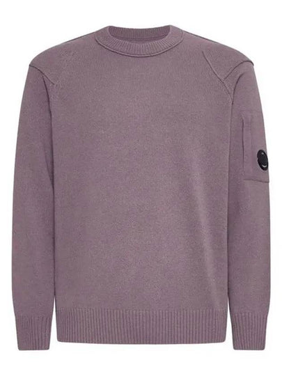 Lambswool GRS Crew Neck Knit Top Purple - CP COMPANY - BALAAN 2