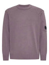 Lambswool GRS Crew Neck Knit Top Purple - CP COMPANY - BALAAN 2