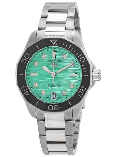 Tag Heuer Aquaracer Automatic Diamond Green Dial Ladies Watch WBP231K.BA0618 - TAG HEUER - BALAAN 1