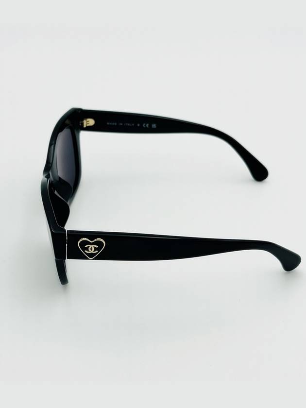 Eyewear Heart Logo Square Sunglasses Black - CHANEL - BALAAN 3