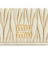 Matelasse Leather Half Wallet Gold - MIU MIU - BALAAN 3