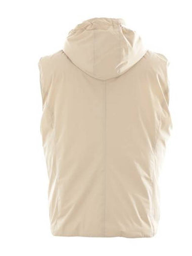 Hooded Padded Vest Sand - BRUNELLO CUCINELLI - BALAAN 1