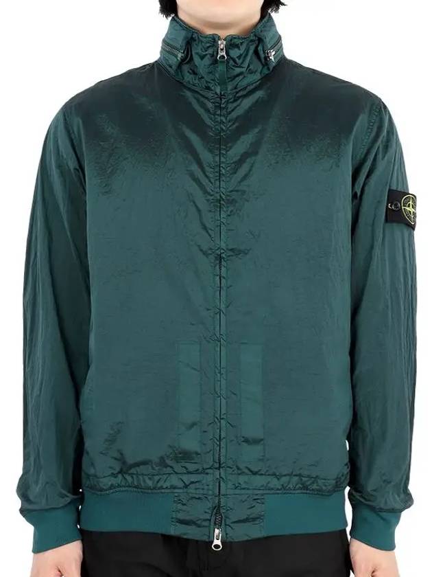 Men's Logo Patch Nylon Metal Zip-up Jacket Green - STONE ISLAND - BALAAN 1