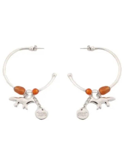 Profile fox beaded hoop earrings - MAISON KITSUNE - BALAAN 1