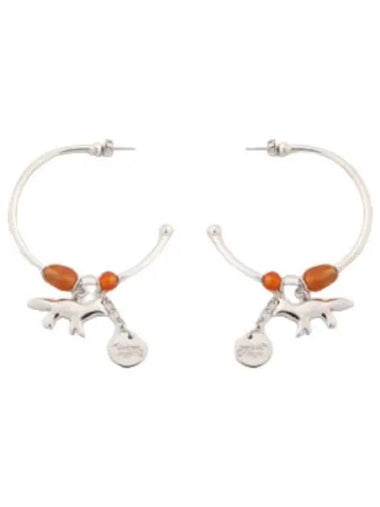 Profile fox beaded hoop earrings - MAISON KITSUNE - BALAAN 1