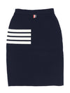 Fine Merino Wool Link Stitch Pencil Skirt Navy - THOM BROWNE - BALAAN 7