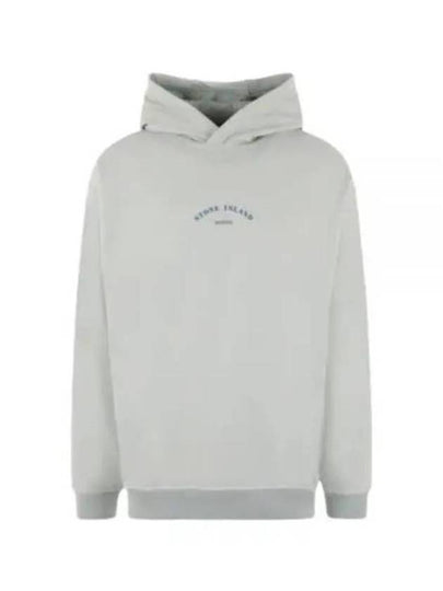 Marina Cotton Hoodie Sky Blue - STONE ISLAND - BALAAN 2