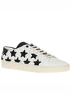 Star Black Tab Low Top Sneakers White - SAINT LAURENT - BALAAN 4