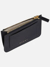 Saffiano Zipper Card Wallet Black - MARNI - BALAAN 3