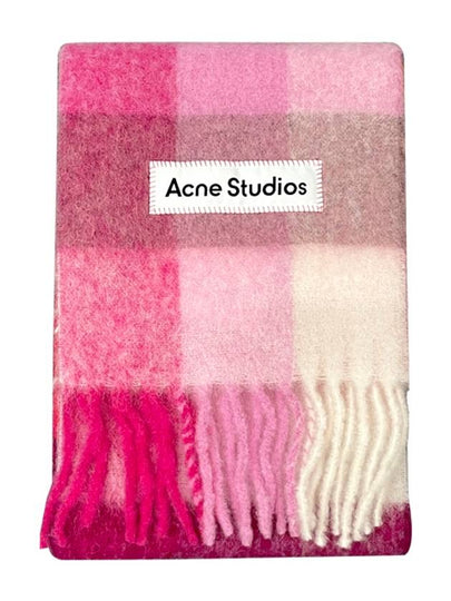 Check Mohair Muffler Pink - ACNE STUDIOS - BALAAN 2