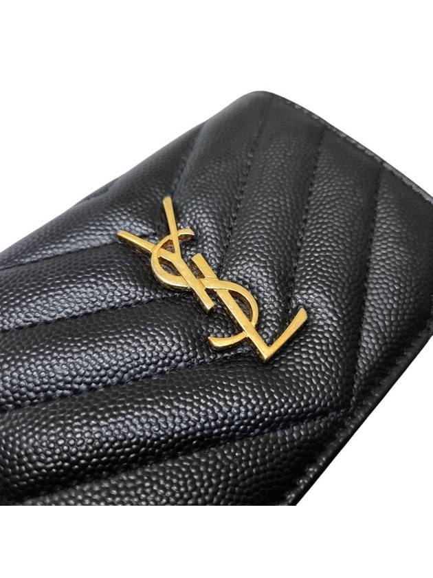 530841 Monogram Matelasse Card Half Wallet - SAINT LAURENT - BALAAN 6