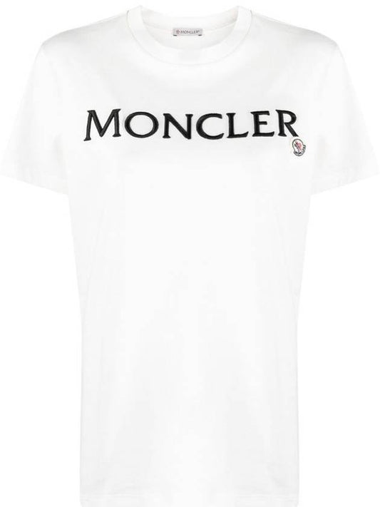 Embroidered logo short sleeve t shirt white - MONCLER - BALAAN 2