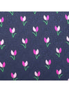 GG flower silk tie navy - GUCCI - BALAAN.