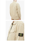 Wappen Patch Old Effect Zip-Up Jacket Beige - STONE ISLAND - BALAAN 6