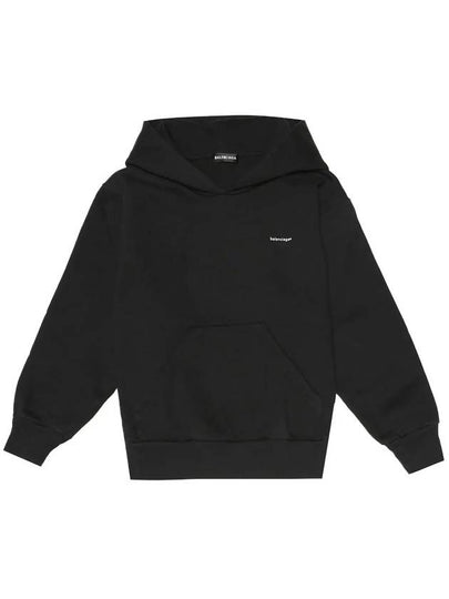 Kids Signature Logo Hoodie Black 558143 TFV19 1070 - BALENCIAGA - BALAAN 2