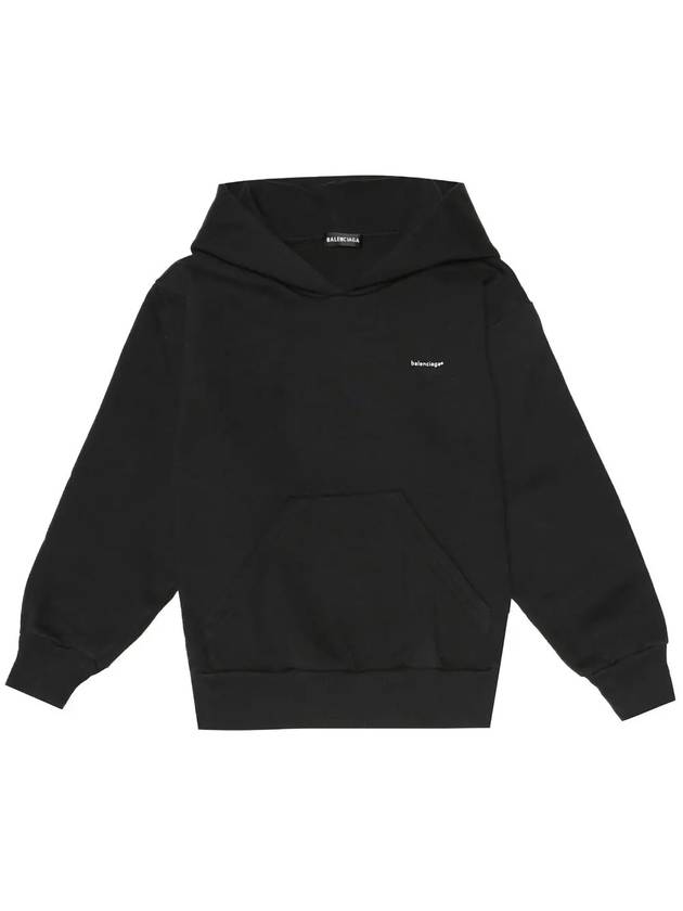 Kids Signature Logo Hoodie Black 558143 TFV19 1070 - BALENCIAGA - BALAAN 1