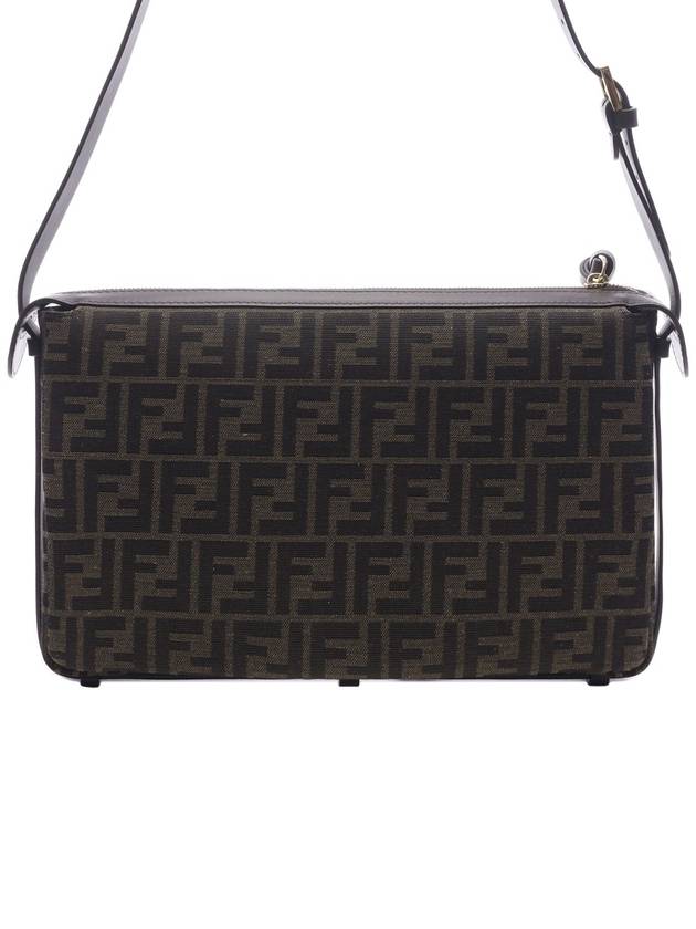 FF Jacquard Shoulder Bag Brown - FENDI - BALAAN 5