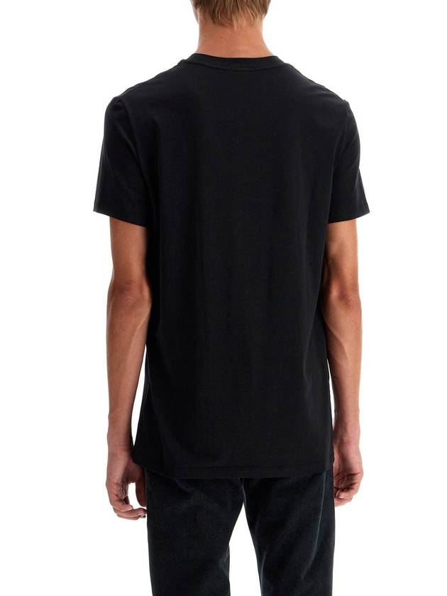 Cotton Modal Crew Neck Short Sleeve T-Shirt Black - TOM FORD - BALAAN 4