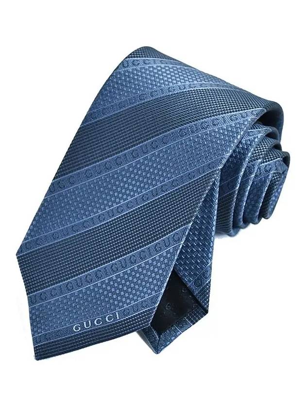 Striped tie 499694 4B002 4800 blue - GUCCI - BALAAN 2