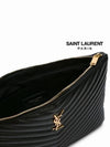 Gold Monogram Matelasse Clutch Bag Black - SAINT LAURENT - BALAAN 5