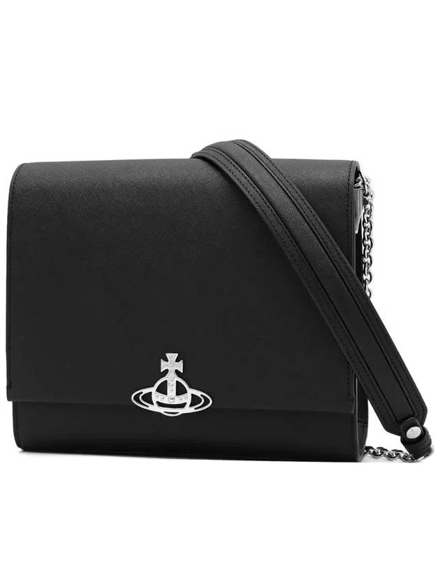 Women's Lucy Medium Shoulder Bag Black - VIVIENNE WESTWOOD - BALAAN 3