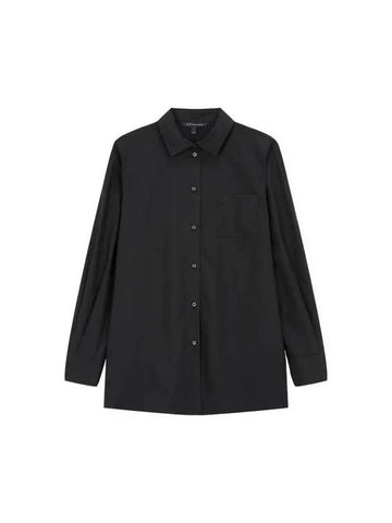 Women s pleated color combination long sleeve shirt black 271773 - ARMANI EXCHANGE - BALAAN 1