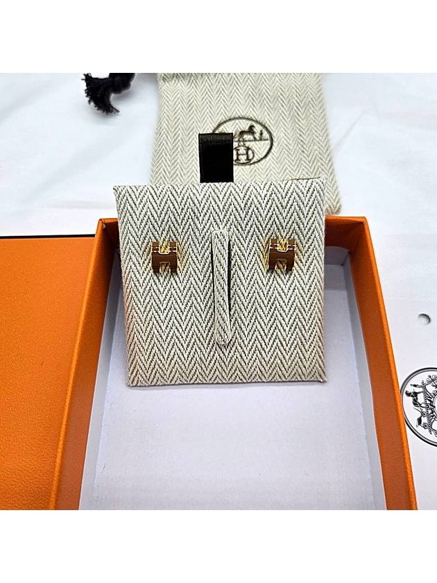 Mini Pop H Earrings Gold New Gold - HERMES - BALAAN 2