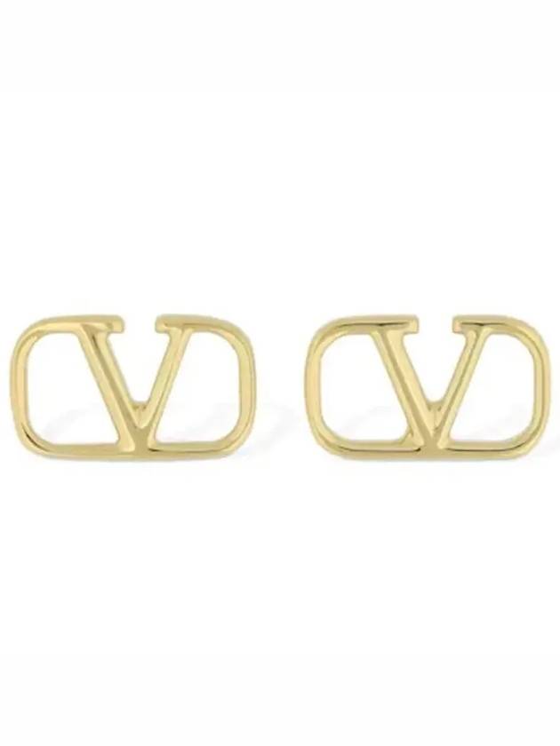 Garavani 15CM V LOGO stud gold tone earrings - VALENTINO - BALAAN 1