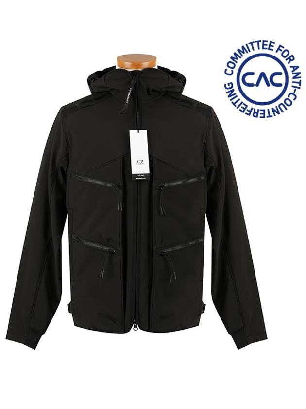 Shell Goggles Hooded Jacket Black - CP COMPANY - BALAAN 3