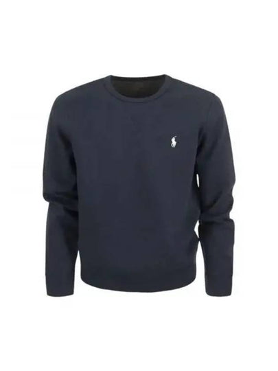 Embroidered Logo Basic Crew Neck Sweatshirt Navy - POLO RALPH LAUREN - BALAAN 2