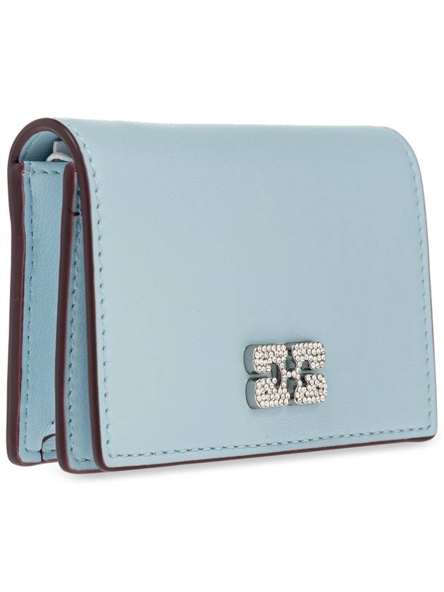 Ganni Wallet With Logo, Women's, Light Blue - GANNI - BALAAN 4