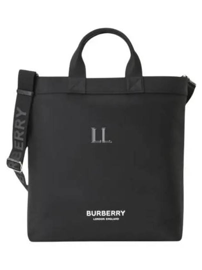 Logo Print Nylon Artie Tote Bag Black - BURBERRY - BALAAN 2