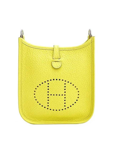 Mini Evelyn TPM lime silver U engraving 4HB0217 - HERMES - BALAAN 1