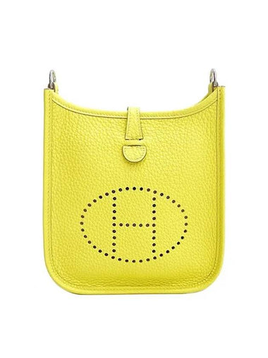 Mini Evelyn TPM lime silver U engraving 4HB0217 - HERMES - BALAAN 1